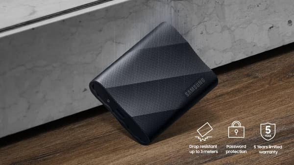 External SSD SAMSUNG T9 (2TB, USB 3.2, Write speed 1950 MBytes/sec, Read speed 2000 MBytes/sec, MU-PG2T0B/EU)