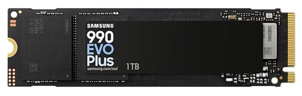 SSD SAMSUNG 990 EVO Plus (1TB, M.2, PCIe Gen5, NVMe, TLC, Write speed 6300 MBytes/sec, Read speed 7150 MBytes/sec, 2.38mm)