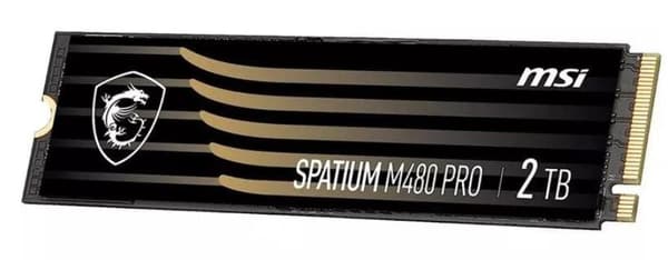 SSD MSI SPATIUM M480 PRO (2TB, M.2, PCIe Gen4, NVMe, 3D NAND, Write speed 7000 MBytes/sec, Read speed 7400 MBytes/sec, 2.15mm)