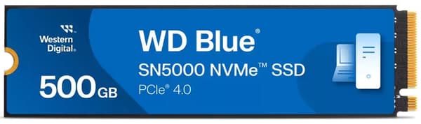 Western Digital Blue SN5000 500 Gt M.2 PCI Express 4.0 NVMe 3D TLC NAND