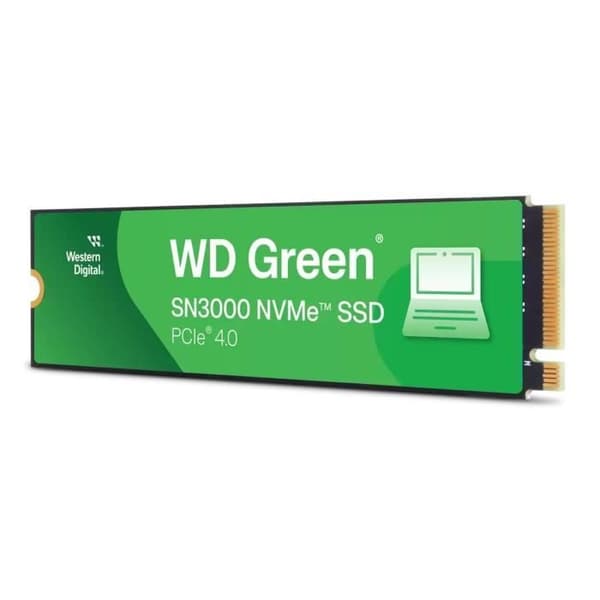 WESTERN DIGITAL - WDS100T4G0E - Intern SSD - Green - SN3000 - NVMe - 1 To
