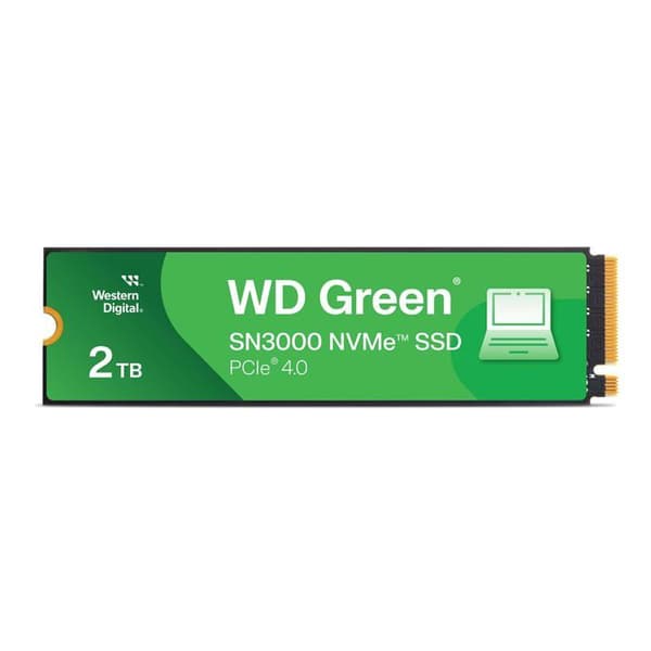Intern SSD-enhet - WESTERN DIGITAL - WD Green SN3000 - 2 TB - PCIe Gen4 - M.2 2280