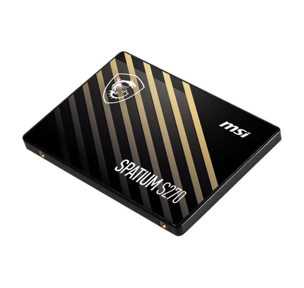 Ssd, Msi, spatium s270 (480gb, sata, 3d nand, skrivhastighet 450 mbyte/sek, läshastighet 500 mbyte/sek, 2,5", tbw 250 tb)