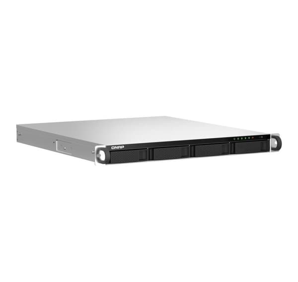 Nas förvaringsställ 4bay 1u/ts-464u-8g, Qnap Gjuten aluminium, Svart