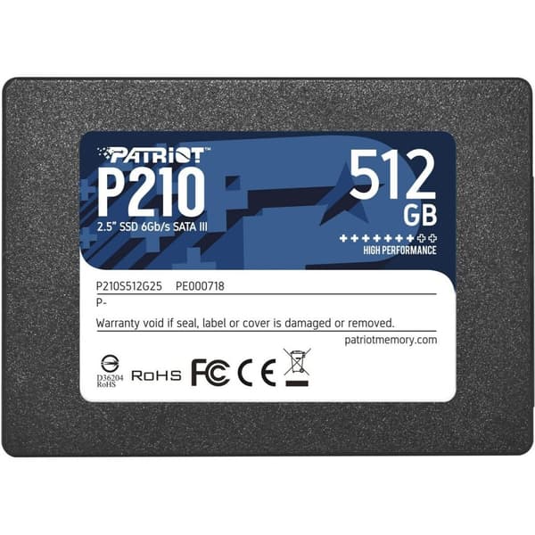 Hårddisk Patriot Memory P210 512 GB SSD