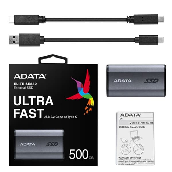 Extern Hårddisk Adata SE880 500 GB SSD 2,5"