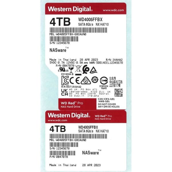 WD Red Pro WD4005FFBX - disk