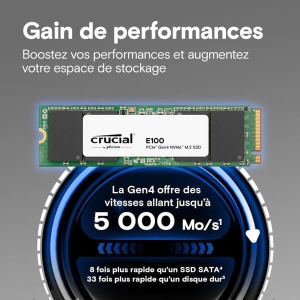 CRUCIAL E100 480G Gen4 2280