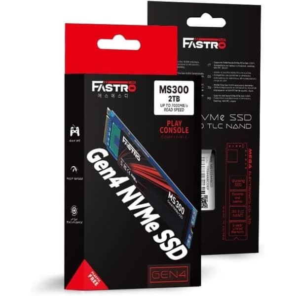 SSD Intern - GENERIC - Mega Fastro MS300 - 2 To - PCIe Gen4x4 - 7000 Mo/s Läsa
