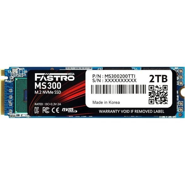SSD Intern - GENERIC - Mega Fastro MS300 - 2 To - PCIe Gen4x4 - 7000 Mo/s Läsa
