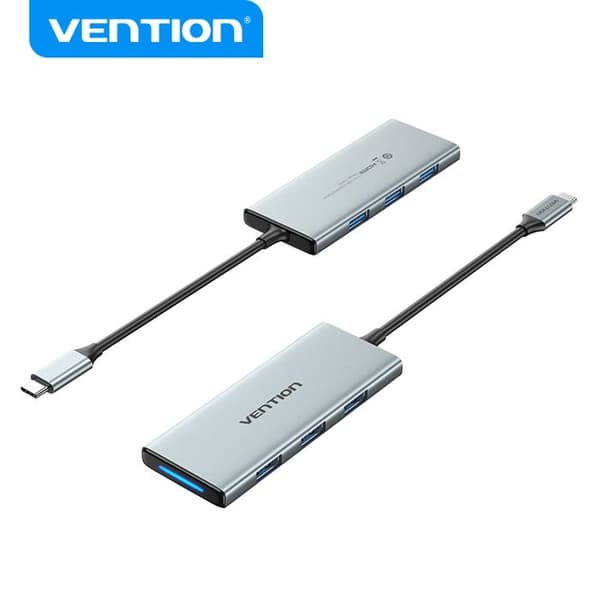 USB-C Hub Convention HDMI + 3 x USB 3.0 + SD + TF + PD 0,15 m Grå