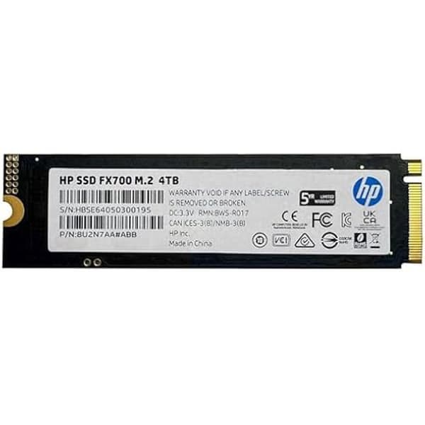 HP FX700 4TB NVMe 2.0, Gen4x4, M.2 2280, 7200 MB/s, enkelsidig PCIe 4.0 SSD PCB med grafen termisk pad