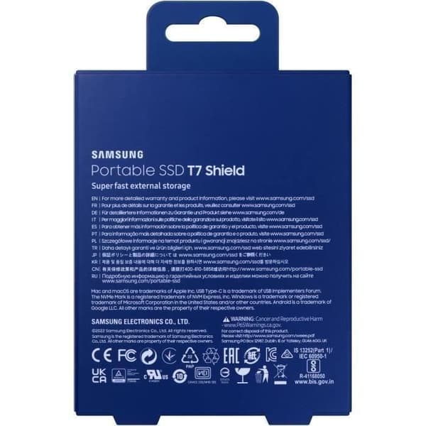 SAMSUNG Extern SSD T7 Shield Blue 2 TB MU-PE2T0R/EU