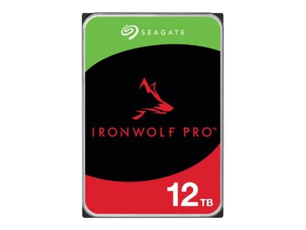 eagate IronWolf Pro, 12TB, NAS HDD – CMR, 3,5”, SATA 6Gbps, 7200RPM, 256MB Cache (ST12000NT001)