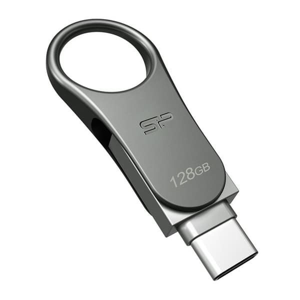 SILICON POWER Mobile C80 USB-minne 128 GB USB 3.0 - USB typ C titanium Titan