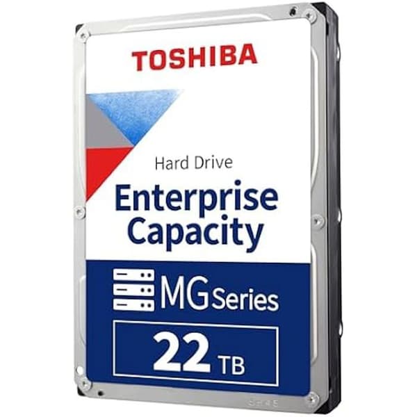 Toshiba MG10AFA22TE 22TB intern företagshårddisk – MG-serien 3,5" SATA-hårddisk för server, lagring, drift