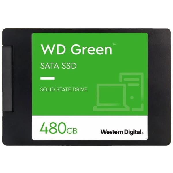 WESTERN DIGITAL - Grön - Intern Solid State Drive - 480 GB - 2,5" - WDS480G3G0A