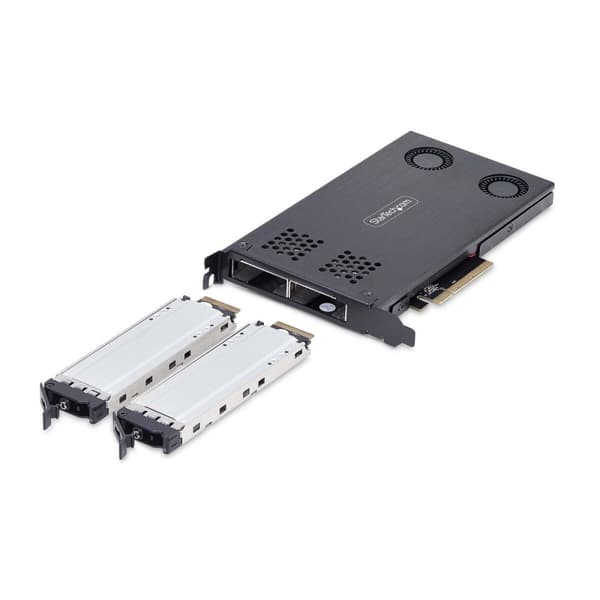 Kovalevyadapteri Startech 2M2-REMOVABLE-PCIE Musta