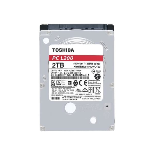 2,5" 2TB SATA intern hårddisk - Toshiba HDWL120UZSVA