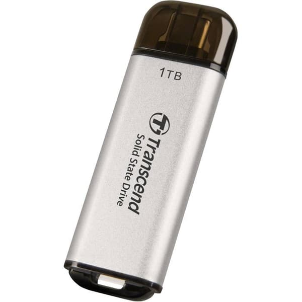 SSD Extern - Transcend - ESD300S - 1 To - USB 3.2 Gen 2x1 - Silver