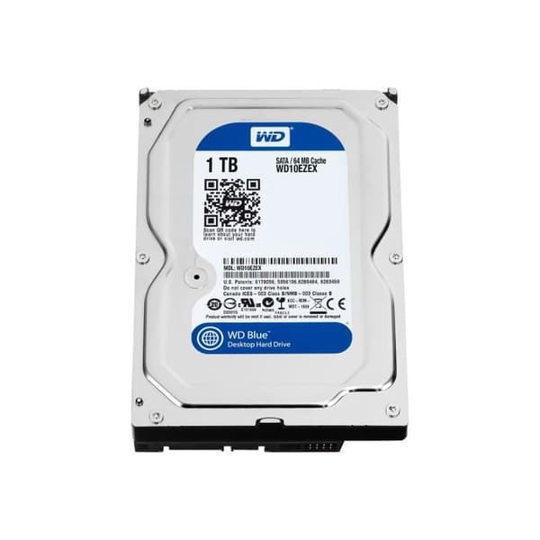 WD Blue WD10EZEX 3,5" SATA 6Gb/s 1 TB intern hårddisk - 7200 rpm - 64 MB buffertminne