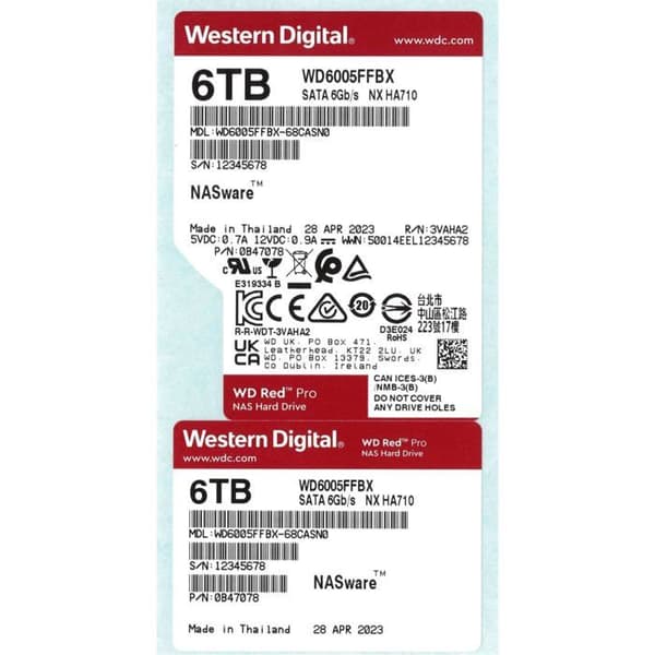WD Red Pro WD6005FFBX - disk