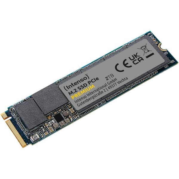 Intern SSD M.2 - Intenso - 2 To - PCIe NVMe - Läst hastighet 2100 Mo/s - Skriva hastighet 1700 Mo/s