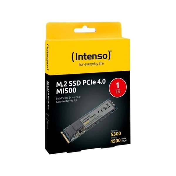 Intenso 1 TB SSD Intern NVMe/PCIe M.2 PCIe NVMe 4.0 x4 Retail 3836460
