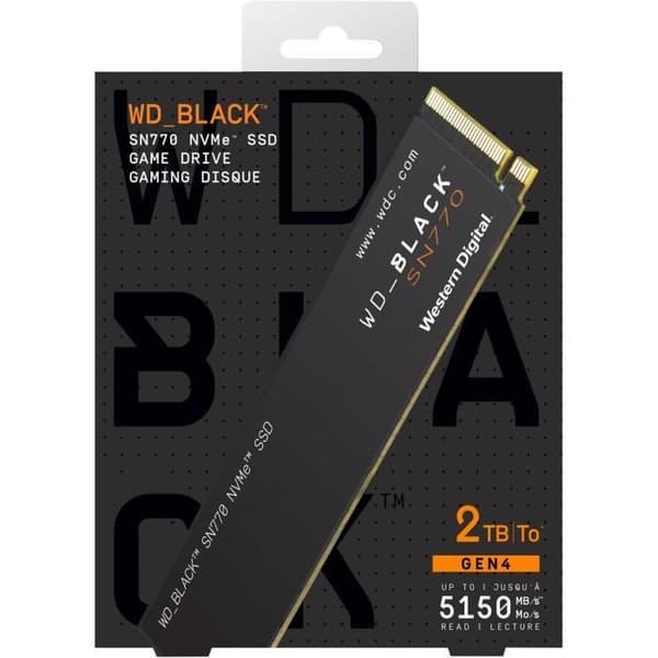 Intern SSD - SN770 NVMe - WD_BLACK - 500 GB - M.2 2280 - WDS500G3X0E
