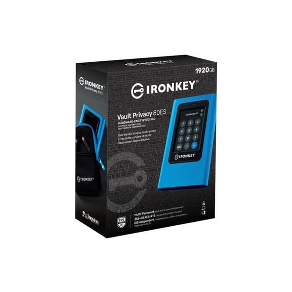 Extern hårddisk - KINGSONG - IronKey Vault Privacy 80 - 1.9 To - USB-C - Avancerat skydd