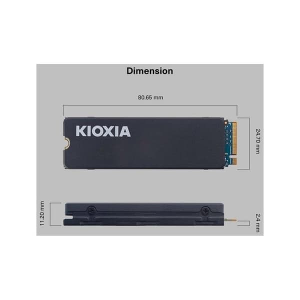 SSD NVMe™ - KIOXIA - EXCERIA - 2 To - Kylfläns - Förbättra dina spel