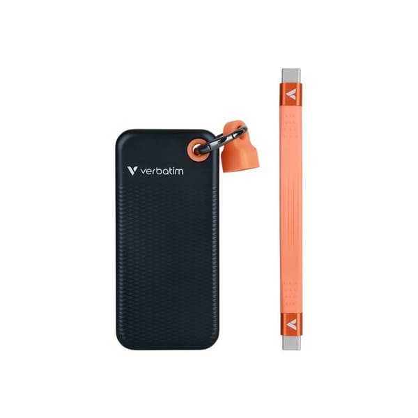 Extern SSD - VERBATIM - Pocket SSD 1TB - USB 3.2 Gen 2 - Ultrasnabb - Hållbar - Energieffektiv