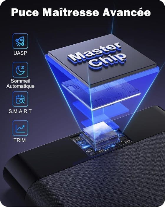 Hårddisklåda 2,5" - USB 3.1 Extern Hårddisklåda - 6Gbps, för SATA HDD och SSD på 2,5'' och 7mm/9.5mm, utan verktyg