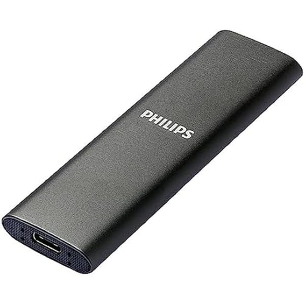 SSD Extern Bärbar - PHILIPS - 1 To - Ultrafin - Lästakt upp till 540 Mo/s - USB-C