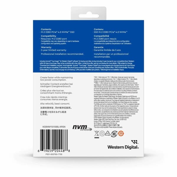 Harddisk Western Digital WDS100T3B0E TLC 1 TB 1 TB SSD
