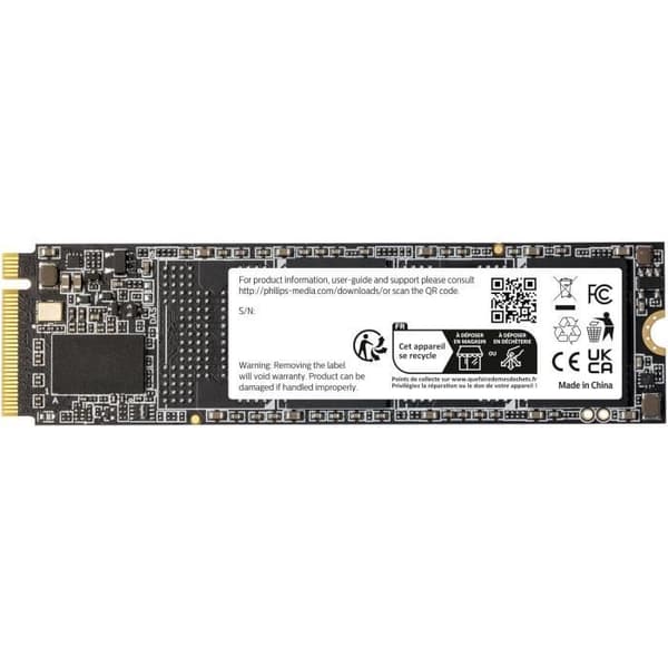 SSD Intern - PHILIPS - M140 - 2 To - NVMe PCIe Gen 3 - Läsningshastighet 3500 Mo/s
