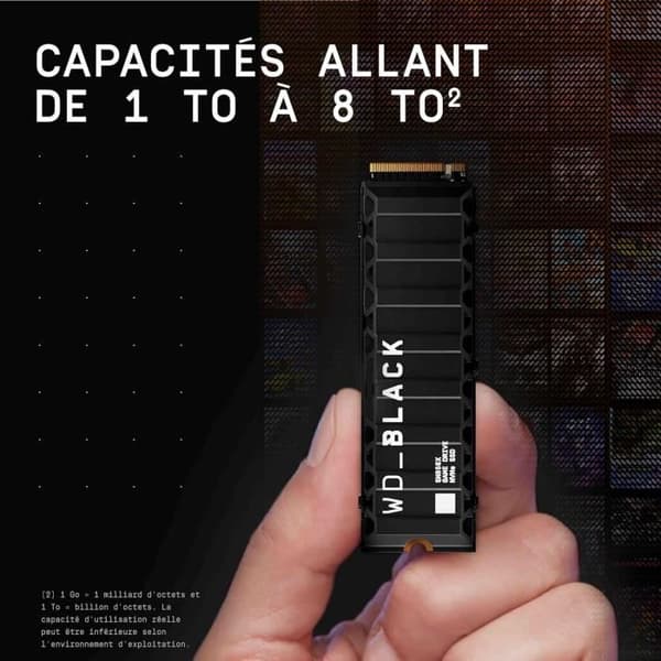 SSD - GENERIC - WDBLACK SN850X - 8 To - PCIe Gen 4.0 NVMe - 7200 Mo/s