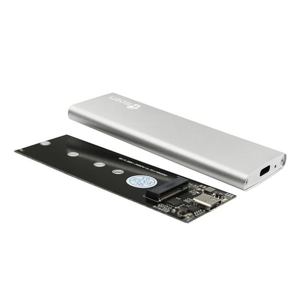 Externt SSD-hölje M.2 - 1 To - USB3.2 - NVMe/SATA - Svart aluminium
