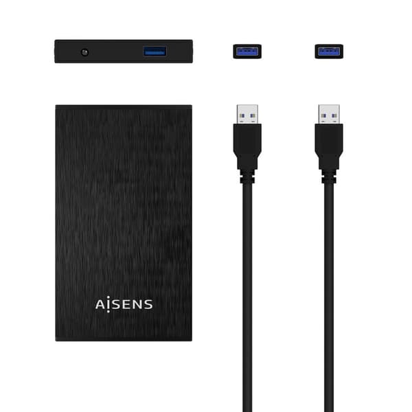 Ekstern Boks Aisens ASE-2523B Sort 2,5"