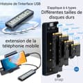 Miniatyrbild 3 av 4: INN SSD M2 SATA 5gbps med digital skärm, kompatibel med SSD-hölje för 2230/2242/2260/2280 hårddiskhölje