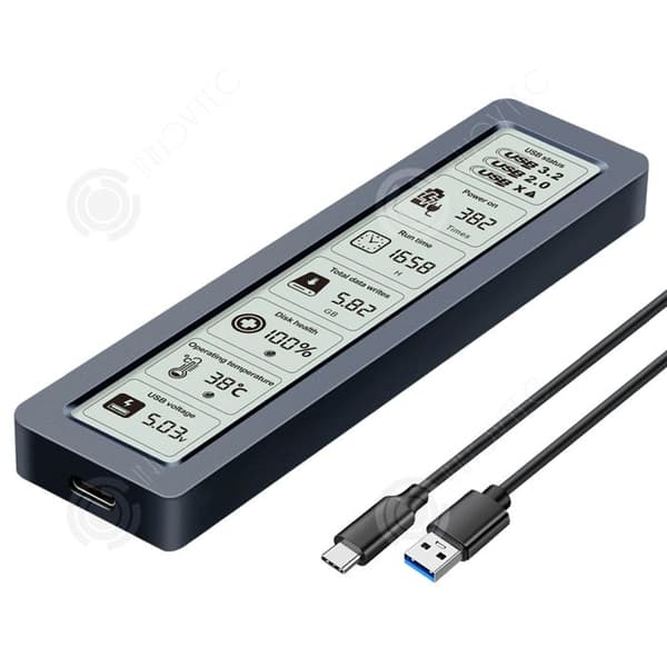 INN SSD M2 SATA 5gbps med digital skärm, kompatibel med SSD-hölje för 2230/2242/2260/2280 hårddiskhölje
