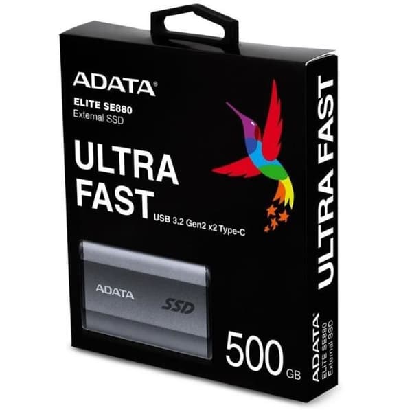 SSD Extern - Adata - SE880 - 512 Go - USB 3.2 Gen 2x2 - Typ-C