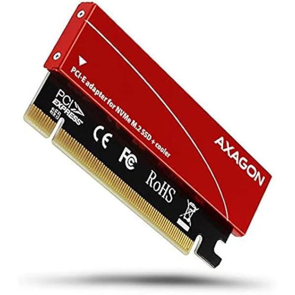 PCIe-adapter - AXAGON - PCEM2-N - 1x M.2-NVMe-SSD - Passiv kylning - PCIe 3.0 x16