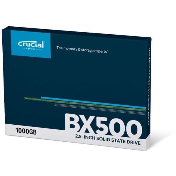 CRUCIAL - Intern Solid State Drive - BX500 - 1TB - 2,5" tum (CT1000BX500SSD1)
