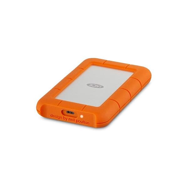 LACIE Rugged USB-C 2To Extern Hårddisk - USB 3.1 Gen 1 - Orange