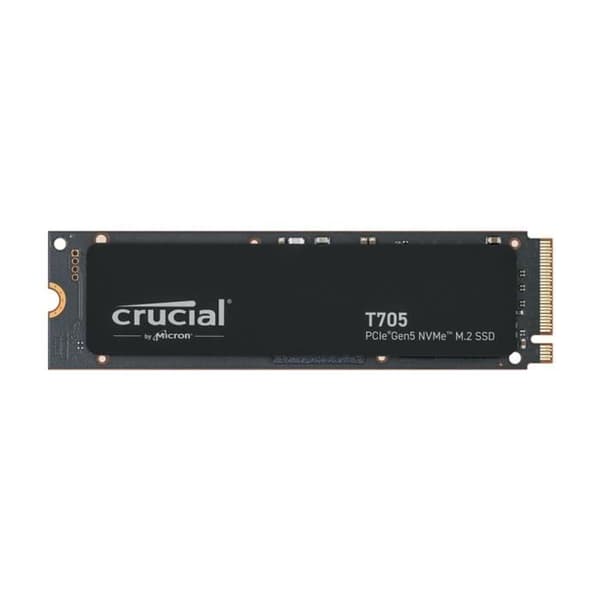 Intern spel-SSD - CRUCIAL - T705 SSD 1TB PCIe Gen5 NVMe M.2 (2024) - PCIe 3.0 och 4.0 bakåtkompatibilitet - CT1000T705SSD3
