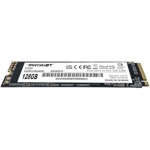 Diske SSD - PATRIOT MEMORY - P320 - 128GB - NVMe PCIe Gen 3x4 - M.2 2280