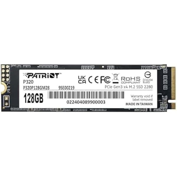Diske SSD - PATRIOT MEMORY - P320 - 128GB - NVMe PCIe Gen 3x4 - M.2 2280