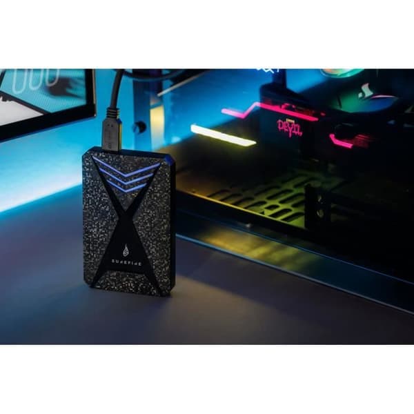 HDD USB 3.2 OCH C GAMING 2TE SVART SUREFIRE
