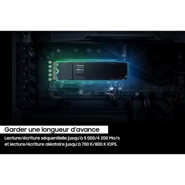 SAMSUNG Intern SSD 990 EVO 2 TB NVMe M.2 PCIe 4.0 x 4 - 5000 MB/s - MZ-V9E2T0BW